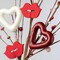 20" Heart and Lips Valentine’s Day Pick - Romantic Floral Spray